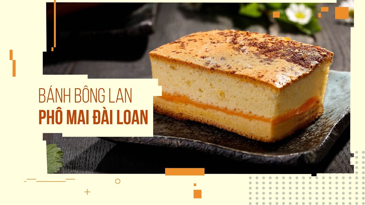 cach lam banh bong lan pho mai dai loan an la ghien castella cheese cake